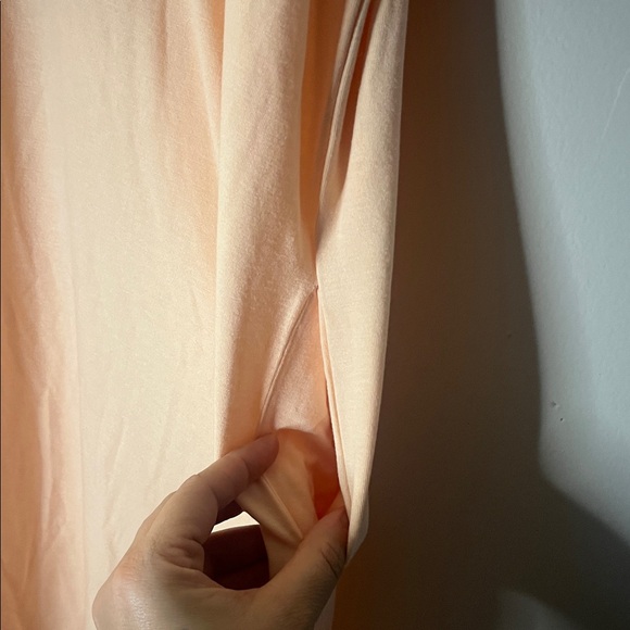 Coral V-Neck T-Shirt Dress - Picture 3 of 7